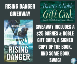 Give away for Jerusha Agen, author of Rising Danger on tour with Celebrate Lit and featured on CarpeDiem.fyi