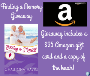 Giveaway for Chautona Havig, author of Finding a Memory on tour with Celebrate Lit and featured on CarpeDIem.fyi